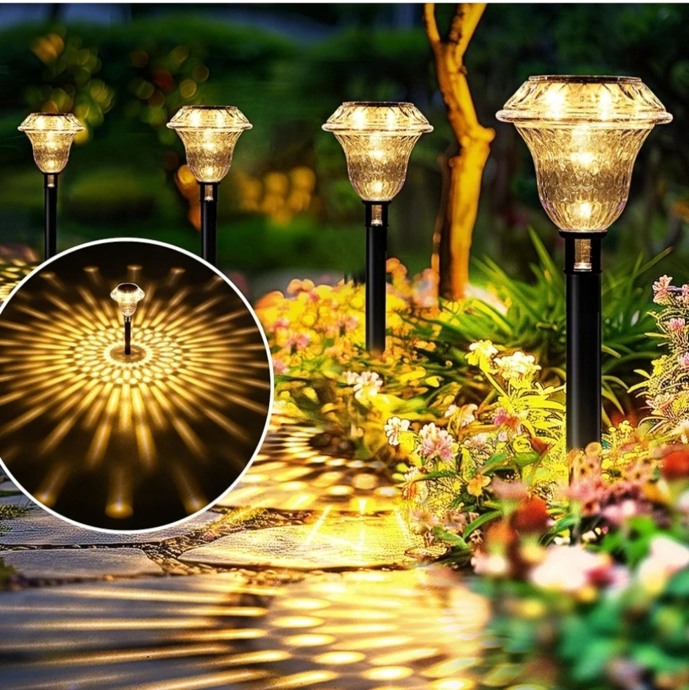 *BRAND NEW* SOLPEX Solar Lights Outdoor, Pathway Garden Lights 6 pack warm white